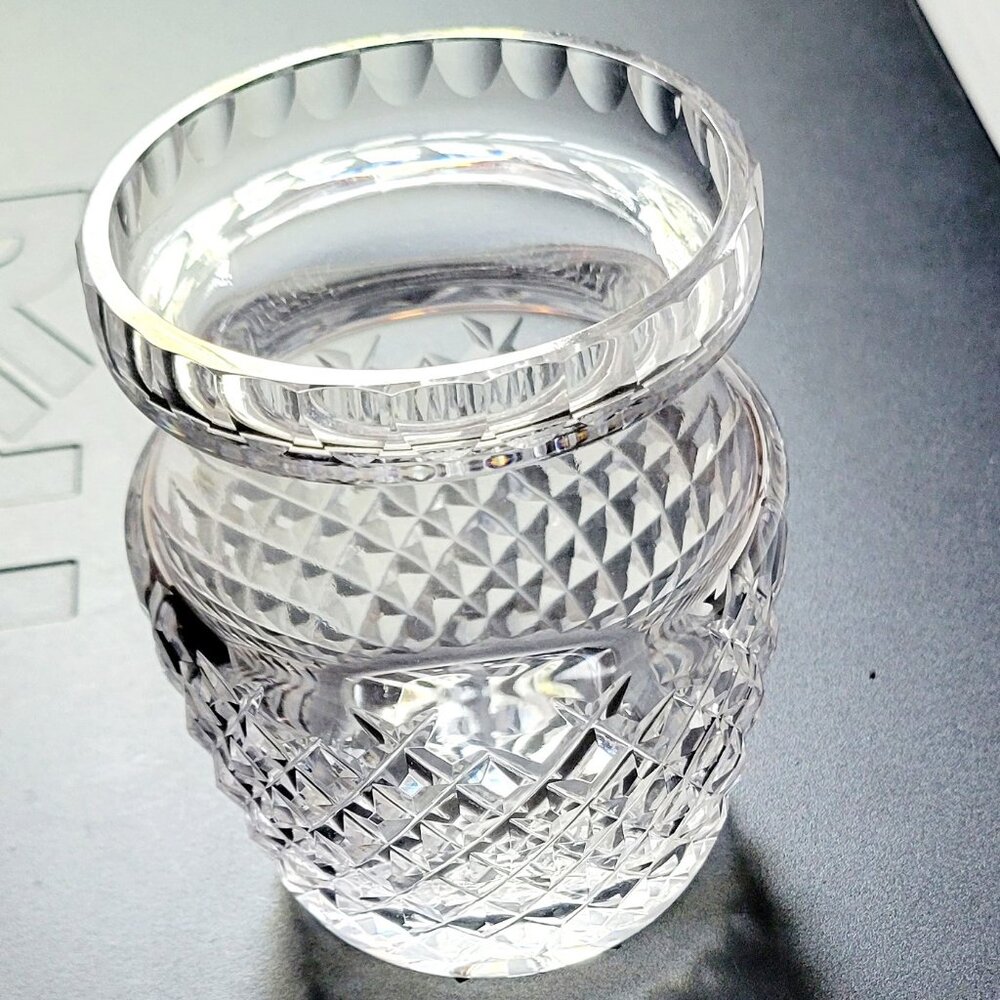 Waterford Crystal Alana Preserve Honey Jam Jar 4" Tall Small Open Pot ~ No Lid ~ - Picture 2 of 9